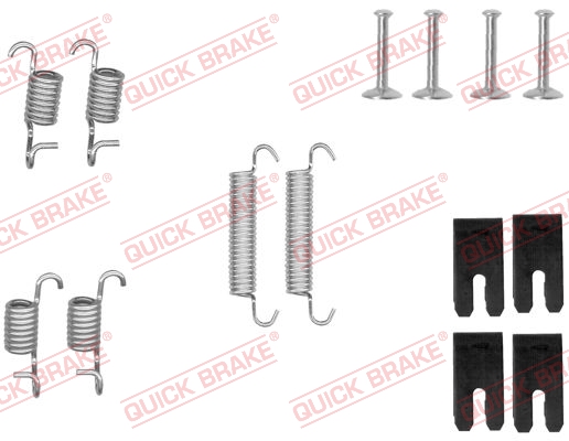 105-0850 QUICK BRAKE Комплект пружинок колодок ручника Toyota Corolla 02-1