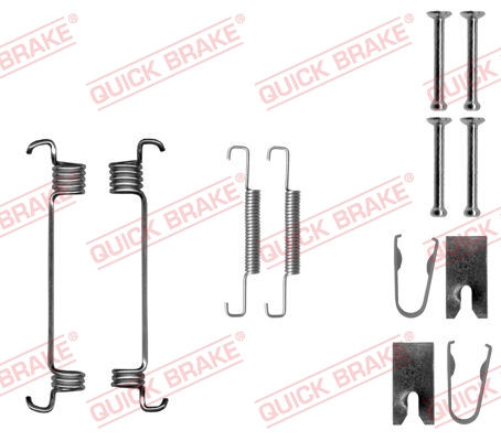 105-0875 QUICK BRAKE Комплект пружинок колодок ручника Citroen Jumper/Fiat Ducato 06- (Bendix) (172x1