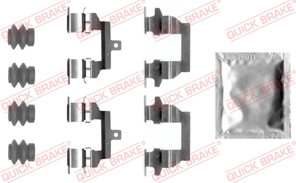 109-0026 QUICK BRAKE Планка супорта (заднього) прижимна (к-кт) Nissan Qashqai/X-Trail/Renault Koleos1