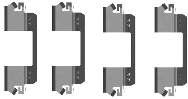 109-1234 QUICK BRAKE Планка супорта (переднього) прижимна (к-кт) MB E-class (W211) 02-09 (Bosch)1