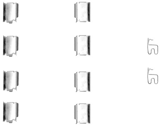 109-1246 QUICK BRAKE Планка супорта (переднього) прижимна (к-кт) Opel Combo 1.3-1.7DTI 01-1