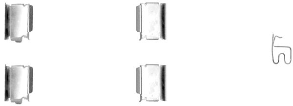 109-1246 QUICK BRAKE Планка супорта (переднього) прижимна (к-кт) Opel Combo 1.3-1.7DTI 01-1