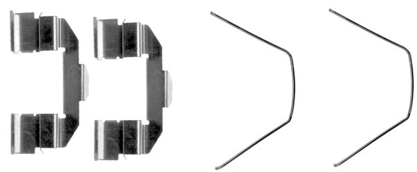 109-1607 QUICK BRAKE Планка супорта (переднього) прижимна (к-кт) Mazda 6 02-05 (Akebono)1