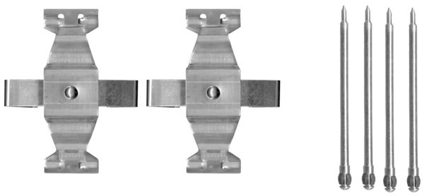 109-1636 QUICK BRAKE Планка супорта (переднього) прижимна (к-кт) MB M-class (W163)/S-class (W220) 2.1