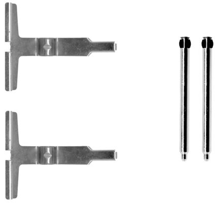 109-1661 QUICK BRAKE Планка супорта (заднього) прижимна (к-кт) MB C-class (W203)/CLK (C208/C209) 07-1