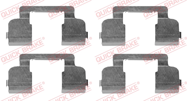 109-1698 QUICK BRAKE Планка супорта (переднього) прижимна (к-кт) Renault Megane/Dacia Logan 96-1