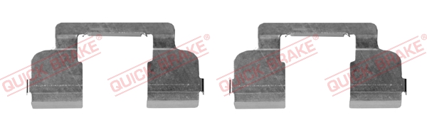 109-1698 QUICK BRAKE Планка супорта (переднього) прижимна (к-кт) Renault Megane/Dacia Logan 96-1