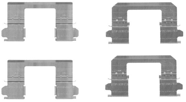 109-1736 QUICK BRAKE Планка супорта (переднього) прижимна (к-кт) Nissan Qashqai/ X-Trail 07-13 (Akeb1