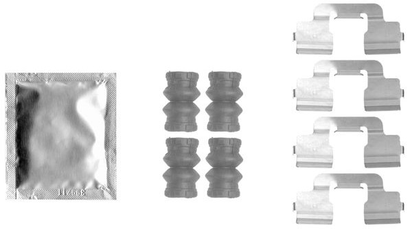 109-1797 QUICK BRAKE Планка супорта (заднього) прижимна (к-кт) Citroen C4 II/Peugeot 3008/5008 09- (1