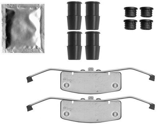 109-1837 QUICK BRAKE Планка супорта (переднього) прижимна (к-кт) Volvo S60/S80/V60/V70/XC70 06- (Ate1