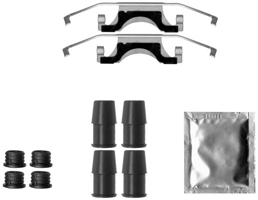 109-1843 QUICK BRAKE Планка супорта (заднього) прижимна (к-кт) MB E-class (W212) 09- (Ate)1