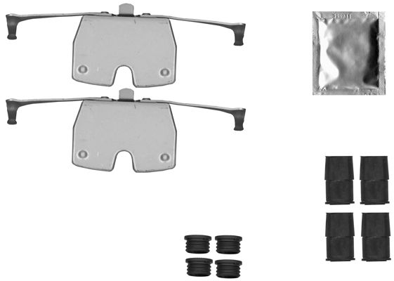 109-1851 QUICK BRAKE Планка супорта (переднього) прижимна (к-кт) BMW 7 (F01/F02/F03/F04) 08-15 (Ate)1