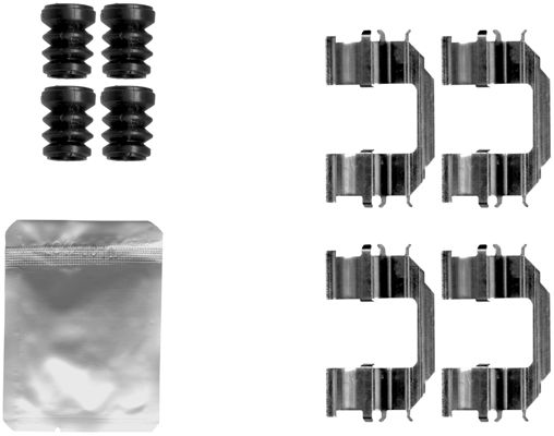 109-1870 QUICK BRAKE Планка супорта (переднього) прижимна (к-кт) Chevrolet Aveo 02- (Akebono)1