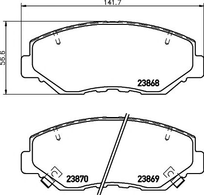 2386801 TEXTAR Гальмівні колодки до дисків1