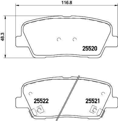 2552001 TEXTAR Гальмівні колодки до дисків1