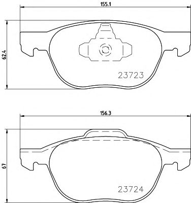 2372301 TEXTAR Гальмівні колодки до дисків1