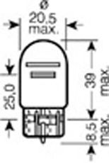 7515-UNV OSRAM Лампа W21/5W 12V 21W W3x16q ORIGINAL1
