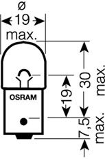 5009NA-UNV OSRAM Лампа RY10W 12V 10W BAU15s ORIGINAL1