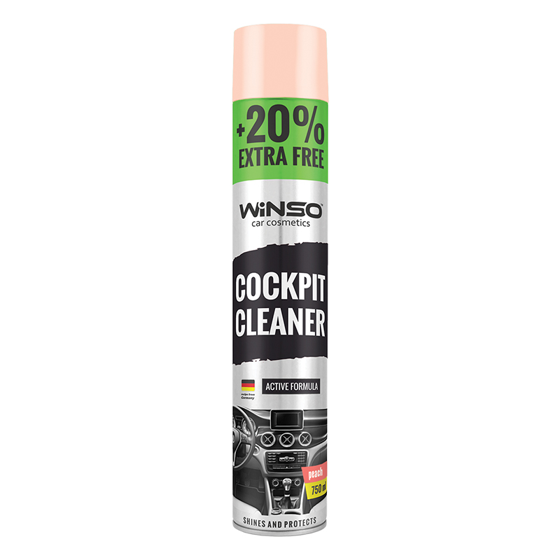 Поліроль для панелі приладів WINSO Cockpit Cleaner 750ml, персик (12шт/ящ)1
