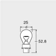 3156-UNV OSRAM Лампа P27W 12V 27W W2.5x16d ORIGINAL1