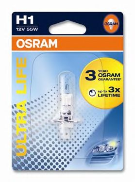 64150ULT-BLI OSRAM Лампа H1 12V 55W 12VP14,5S ULTRA LIFE1