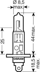 64150ULT-BLI OSRAM Лампа H1 12V 55W 12VP14,5S ULTRA LIFE1