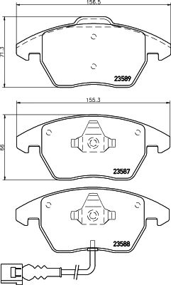 2358701 TEXTAR Гальмівні колодки до дисків1