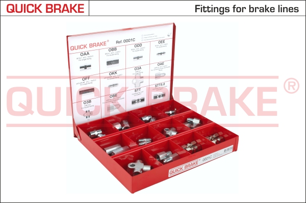0001C QUICK BRAKE Комплект cоединителей трубок тормозных d3.1-4.0 (К-кт 25 шт.)1
