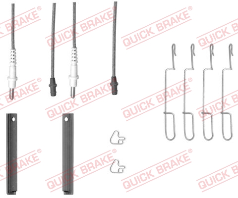 109-1280X QUICK BRAKE Планка супорта (заднього) прижимна (к-кт) MB Vito (W638) 2.0-2.3TD (с датчиком1