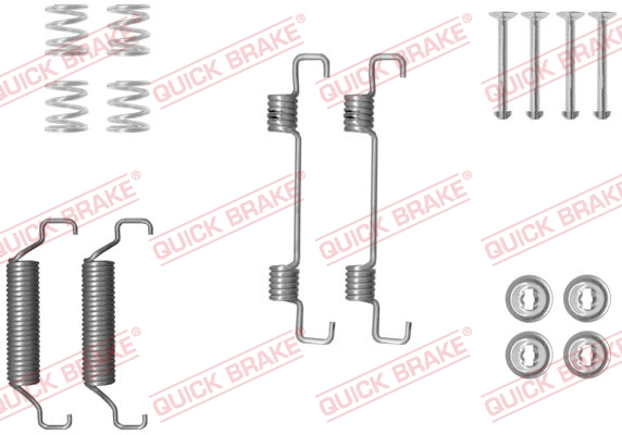 105-0052 QUICK BRAKE Комплект пружинок колодок ручника VW Crafter 16- (170x42)1