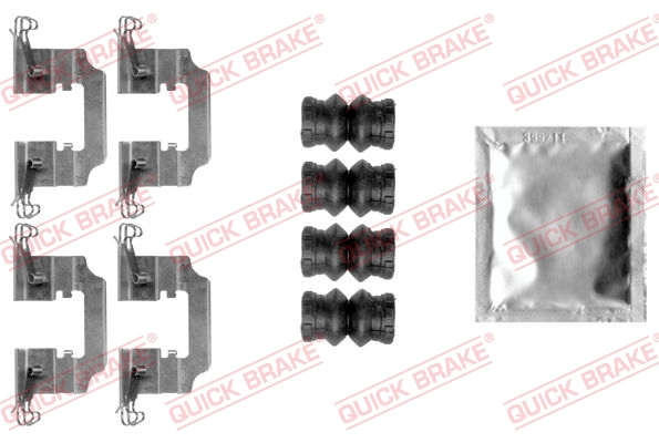 109-0008 QUICK BRAKE Планка супорта (заднього) прижимна (к-кт) Dacia Logan/Renault Scenic III/ Megan1