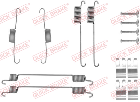 105-0030 QUICK BRAKE Комплект пружинок колодок ручника Ford Focus II 10-/Transit Courier 14- (Lucas)1