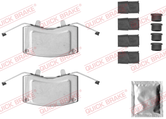 109-0051 QUICK BRAKE Планка супорта (переднього) прижимна (к-кт) VW T5 03-/T6 03- (Ate)1
