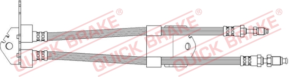 36.700 QUICK BRAKE Шланг гальмівний (задній) Ford Transit 2.3/2.2TDCi-3.2TDCi 06- (К-кт) 699,5mm/7151