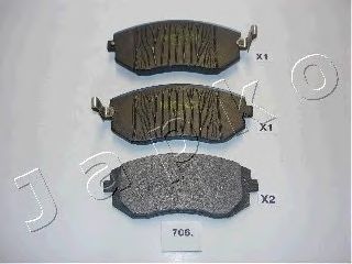 50706 JAPKO-Колодки гальмівні дискові передні1