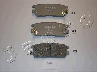 51599 JAPKO-Колодки гальмівні дискові задні1