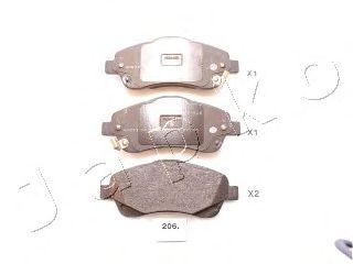 50206 JAPKO-Колодки гальмівні дискові1