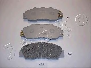 50432 JAPKO-Колодки гальмівні дискові передні1