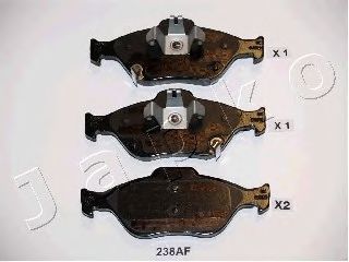 50238 JAPKO-Колодки гальмівні дискові передні1