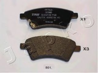 50801 JAPKO-Колодки гальмівні дискові1