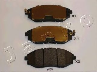 50W09 JAPKO-Колодки гальмівні передні1