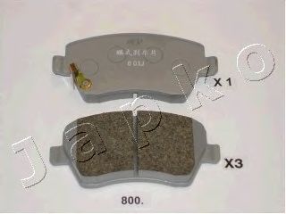 50800 JAPKO-Колодки гальмівні дискові передні1