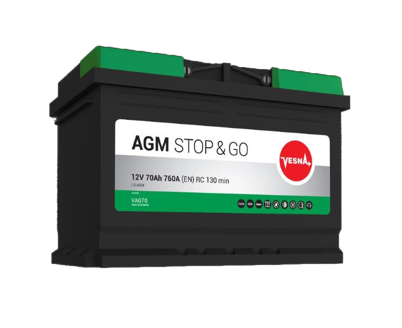 70 Ah/12V NEW!!!! Vesna AGM Euro  (0)1