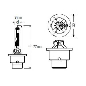 66250-FS OSRAM Лампа D2R 35W P32D-3 XENARC ORIGINAL1