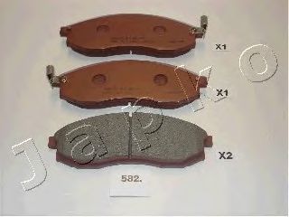 50582 JAPKO Гальмівні колодки передні сист - Akebono1