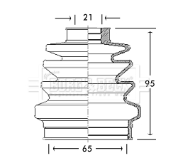 BCB2687 BORG & BECK-Пильовик привідного вала к-т1