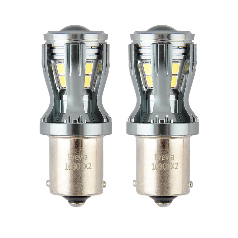 BREVIA Лампа світлодіодна Brevia PowerPro P21W 350Lm 14x2835SMD 12/24V CANbus, 2шт. (20/200)1