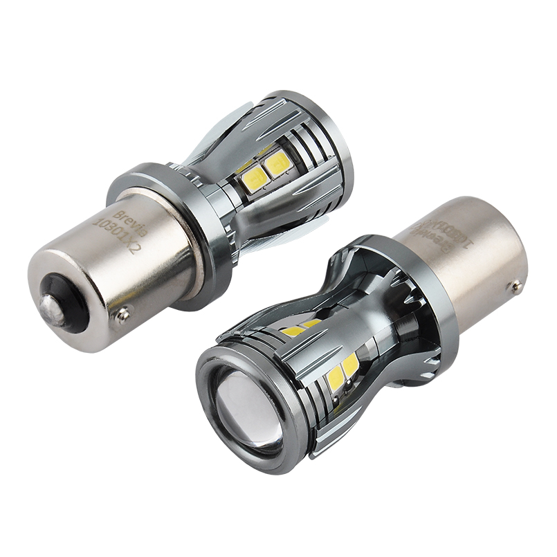 BREVIA Лампа світлодіодна Brevia PowerPro P21W 350Lm 14x2835SMD 12/24V CANbus, 2шт. (20/200)2