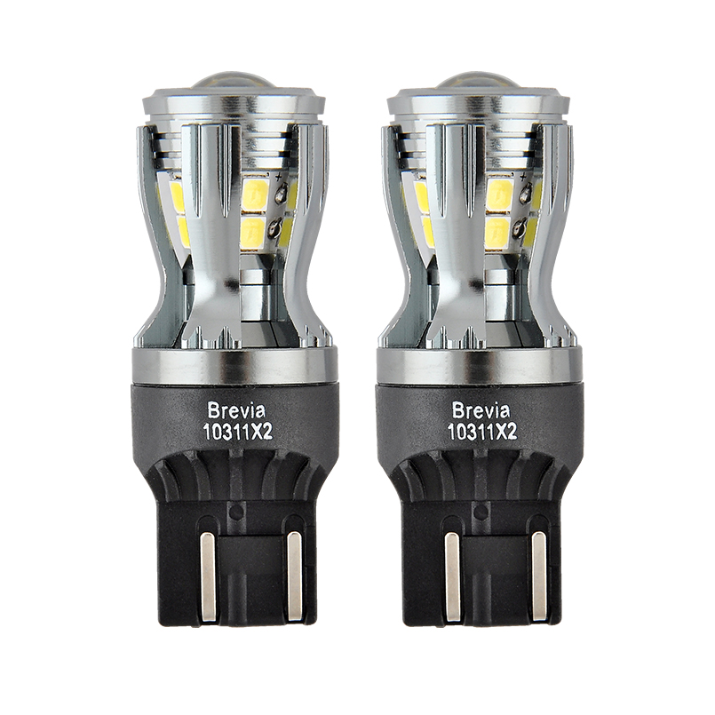 BREVIA Лампа світлодіодна Brevia PowerPro W21/5W 350Lm 14x2835SMD 12/24V CANbus, 2шт. (20/200)1
