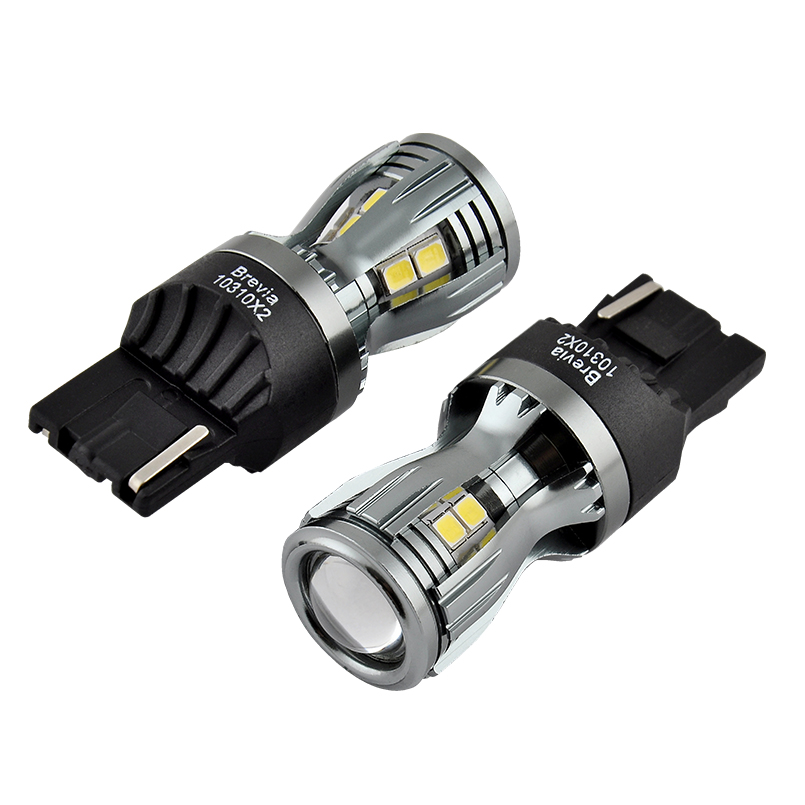BREVIA Лампа світлодіодна Brevia PowerPro W21W 350Lm 14x2835SMD 12/24V CANbus, 2шт. (20/200)2